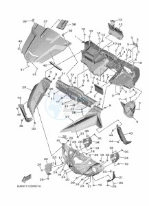 YXE850EN YX85EPAM (BANG) drawing FRONT FENDER