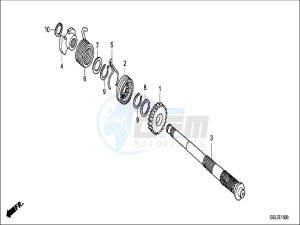 CRF50FH Europe Direct - (ED) drawing KICK STARTER SPINDLE