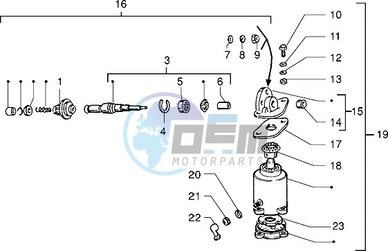 Starting motor