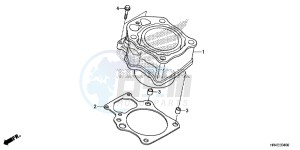 TRX500FE1G TRX500 Europe Direct - (ED) drawing CYLINDER