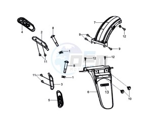 HD 125 EVO drawing FOOTREST / RR PLATE / FENDER