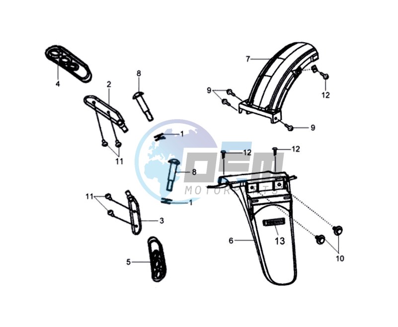 FOOTREST / RR PLATE / FENDER