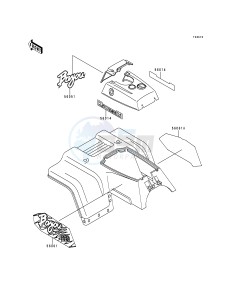 KLF 220 A [BAYOU 220] (A5-A9) [BAYOU 220] drawing DECALS-- RED- --- KLF220-A9- -