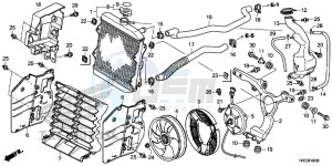 TRX420TM1E TRX420 Europe Direct - (ED) drawing RADIATOR