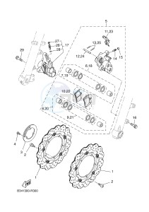 MTM690 XSR700 (B34A B34A B34A B34A B34A) drawing FRONT BRAKE CALIPER