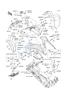 KSF 450 B [KFX450R MONSTER ENERGY] (B8F-B9FB) B9F drawing FRONT FENDER-- S- --- B9F_B9FB- -