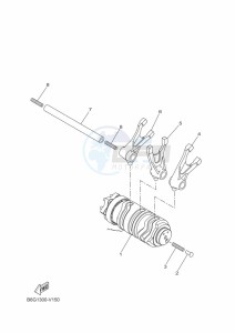 MT-125 MTN125-A (B6G3) drawing SHIFT CAM & FORK