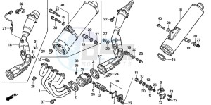 CBR900RR FIRE BLADE drawing EXHAUST MUFFLER