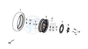 GTS 125I L6 drawing FRONT WHEEL