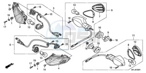 CBR1000RR9 Europe Direct - (ED / MME TRI) drawing WINKER (CBR1000RR9,A/RA9, A)