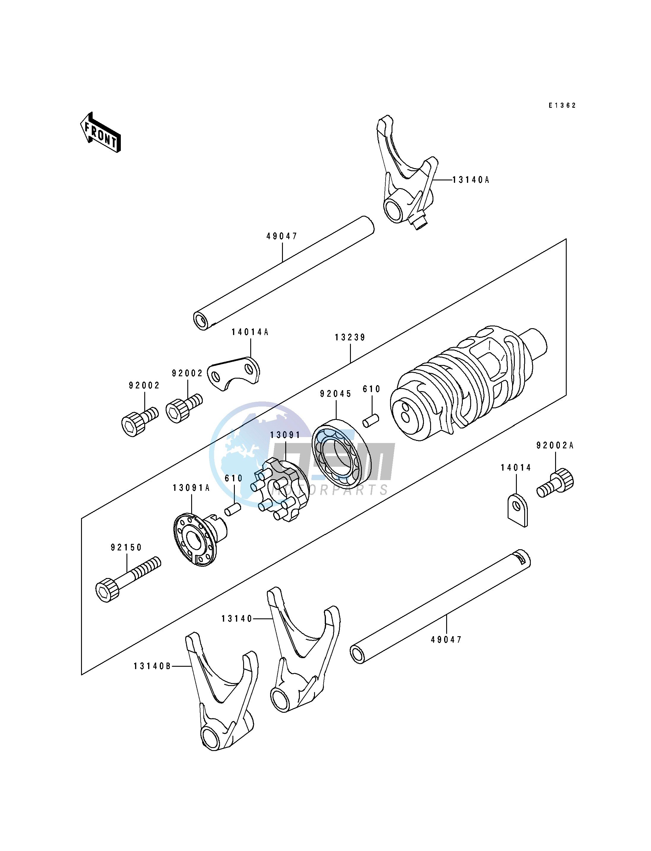 GEAR CHANGE DRUM_SHIFT FORK-- S- -