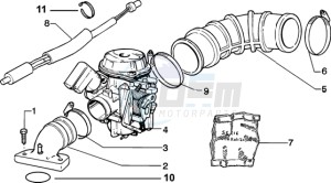 Zip 50 4T drawing Carburettor