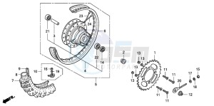 CRF100F drawing REAR WHEEL