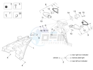 RS 125 Replica E4 ABS (EMEA) drawing Rear lights