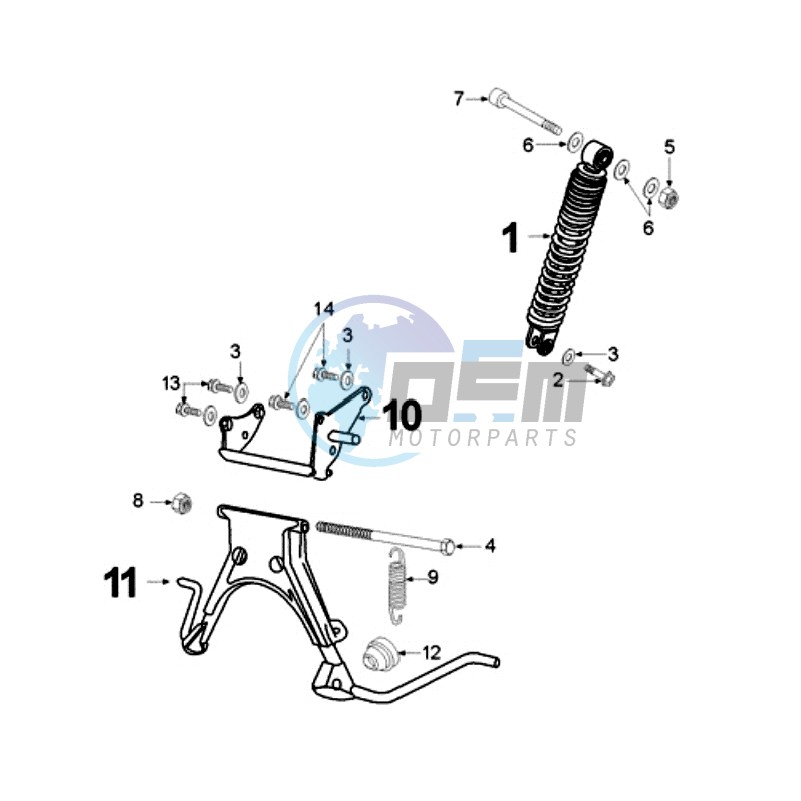 REAR SHOCK AND STAND