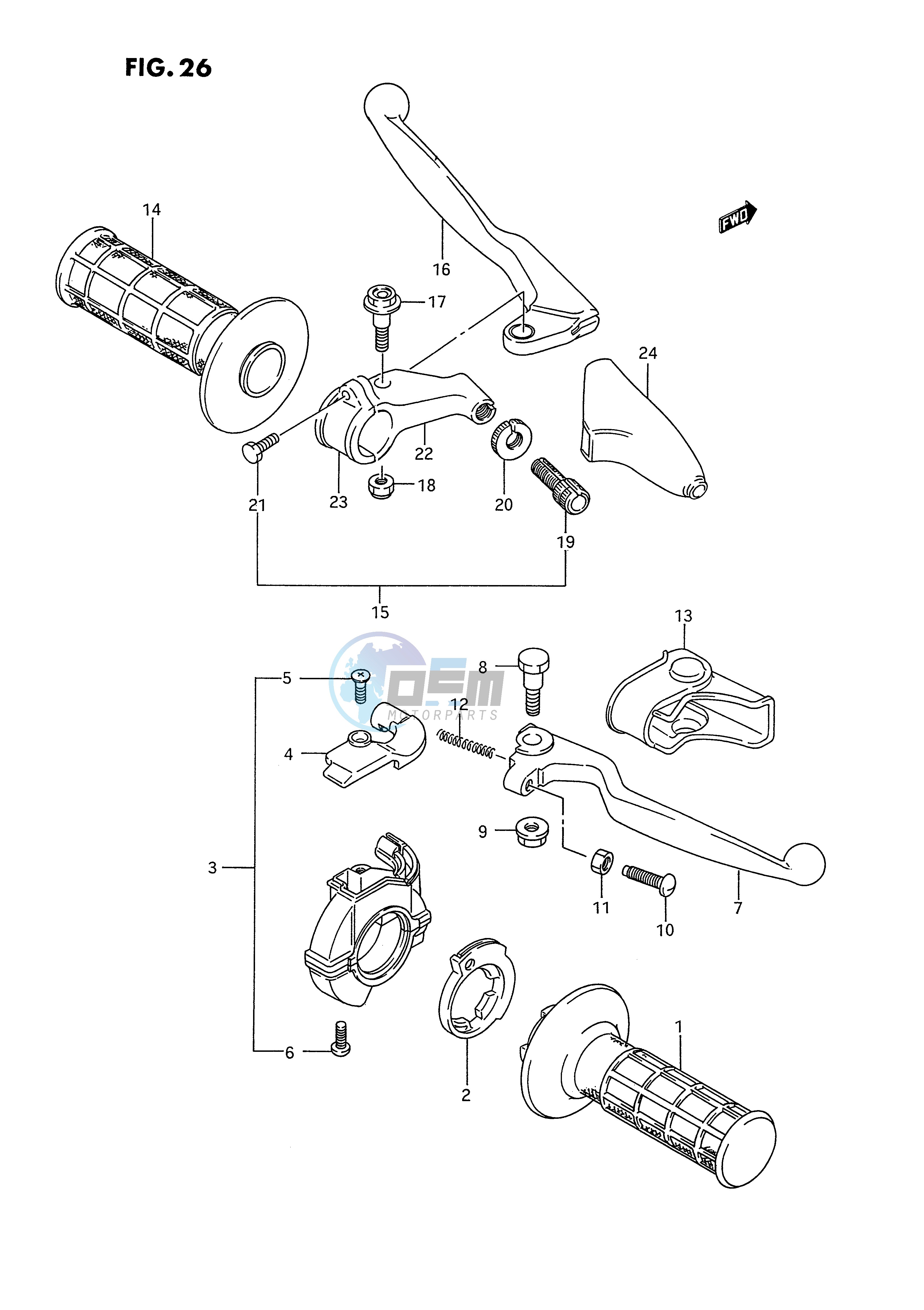 HANDLE SWITCH (MODEL P R)