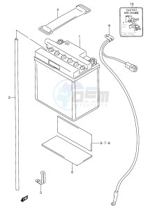 GSX600F (E2) Katana drawing BATTERY (MODEL T)