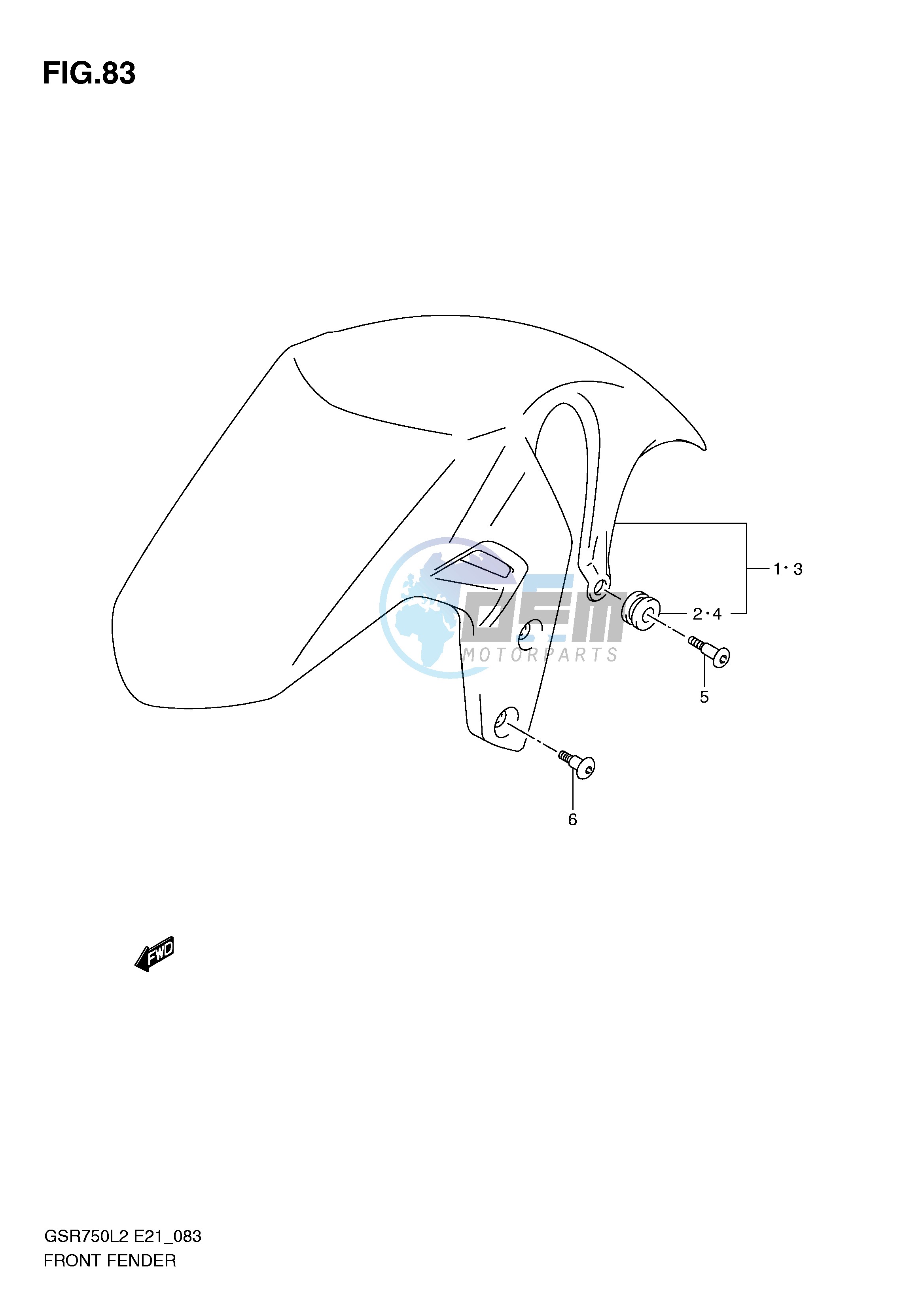 FRONT FENDER (GSR750AL2 E24)