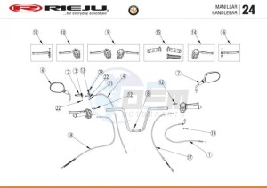 HOBBY-BYE-BIKE-25-KM-H-EURO4-HOLLAND-GREY drawing HANDLEBARS