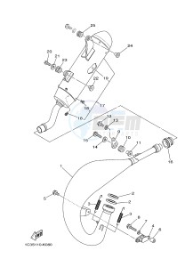 YZ125 (1SRD 1SRE 1SRF 1SRG 1SRG) drawing EXHAUST