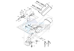 YQ AEROX 50 drawing EXHAUST