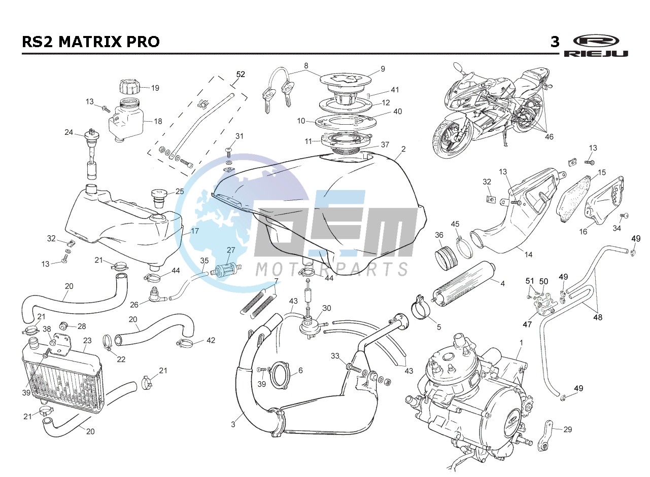 EXHAUST,RADIATOR,TANK, AIRFILTER