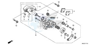 VFR1200FDF VFR1200F Dual Clutch E drawing PARKING BRAKE CALIPER