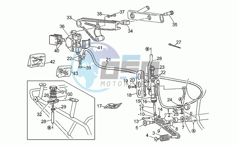 Rear brake system