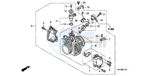 CB650FAG CB650F 6ED drawing THROTTLE BODY