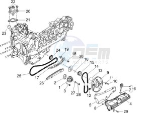 X9 125 Evolution powered drawing Oil pump