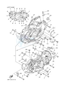 YFZ450R YFZ450RF (1TDE) drawing CRANKCASE