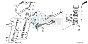 GL18009 BR / AB - (BR / AB) drawing REAR BRAKE MASTER CYLINDER