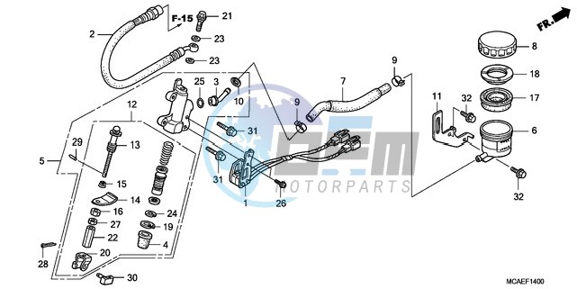 REAR BRAKE MASTER CYLINDER