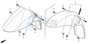 FES150 125 S-WING drawing FRONT FENDER