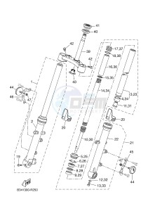 XSR700 (B344 B344 B344 B344) drawing FRONT FORK