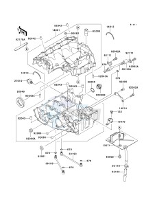 ZX 600 J [ZZR600] (J6F-J8F) J8F drawing CRANKCASE