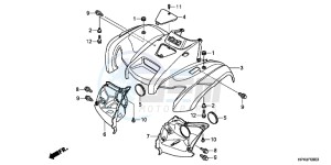 CBR650FAG CBR650F 6ED - (6ED) drawing FRONT FENDER