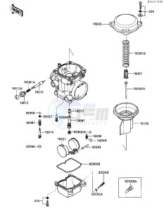 ZX 600 [NINJA 600R] (C3-C7) [NINJA 600R] drawing CARBURETOR PARTS