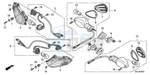 CBR1000RAA UK - (E / ABS HRC MKH) drawing WINKER (CBR1000RR9,A/RA9, A)