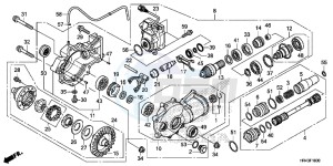 TRX500FM2F TRX500FM U drawing FRONT FINAL GEAR