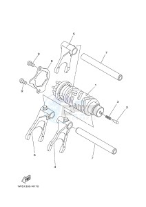 MT07 MT-07 700 (1WSH 1WSJ) drawing SHIFT CAM & FORK