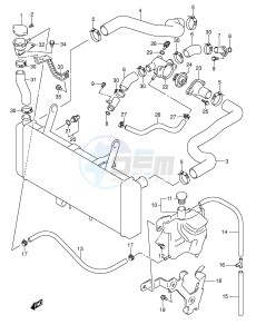 SV650 (E2) drawing RADIATOR HOSE