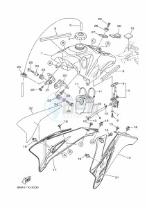 TT-R110E (BMA3) drawing FUEL TANK