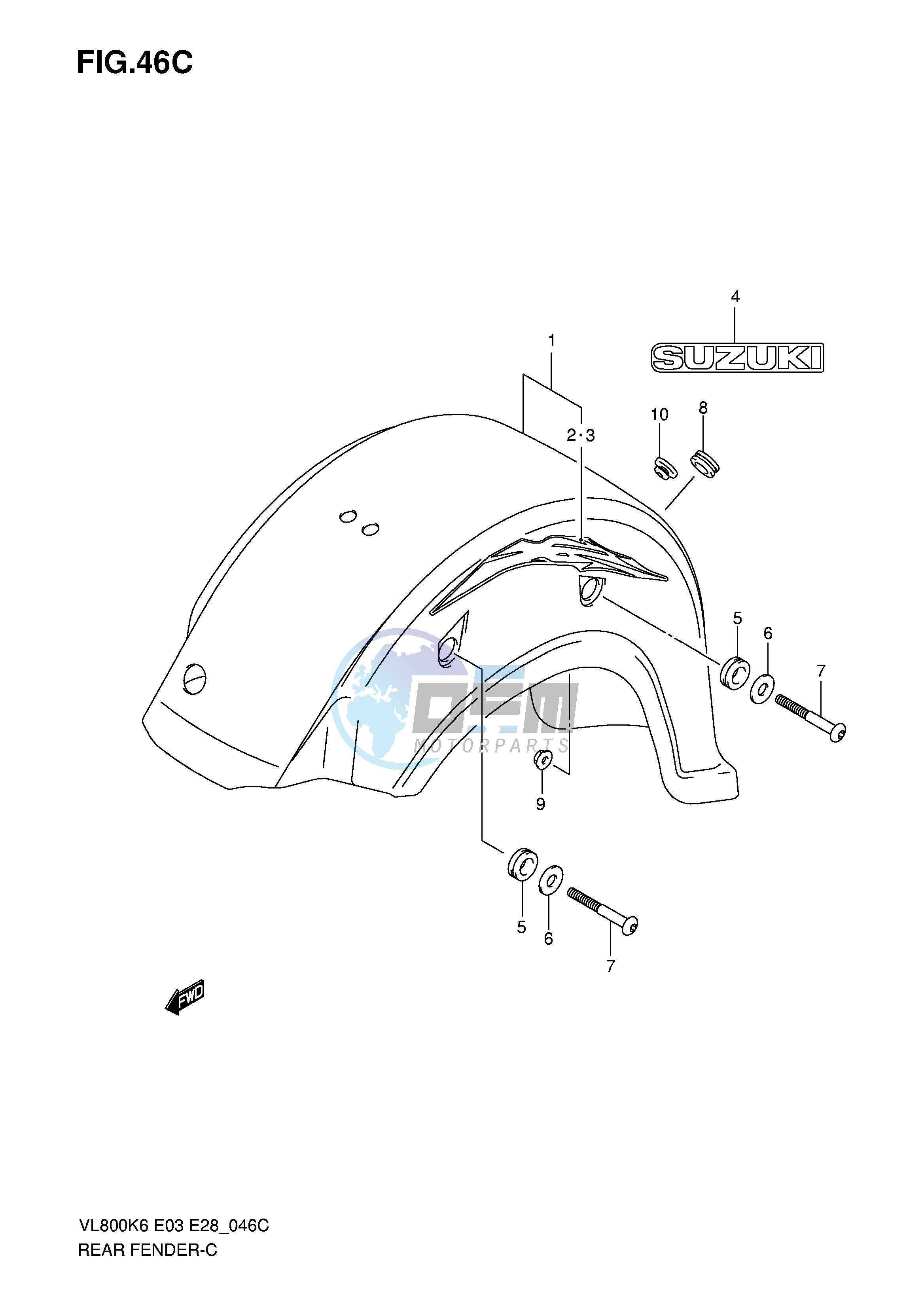 REAR FENDER (VL800CK8)