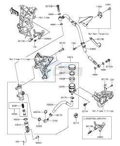 Z1000SX ZX1000LGF FR GB XX (EU ME A(FRICA) drawing Rear Master Cylinder