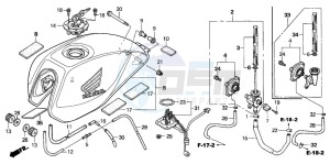 CB600F2 CB600S drawing FUEL TANK (CB600F3/4/5/6)