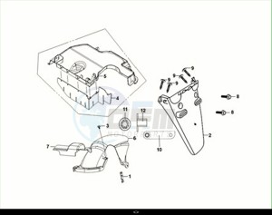 FIDDLE II 50 EFI (AF05W6-EU) (M2) drawing REAR FENDER - REAR INNER FENDER