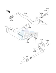 BN 125 A [ELIMINATOR 125] (A6F-A9F) A6F drawing GEAR CHANGE MECHANISM