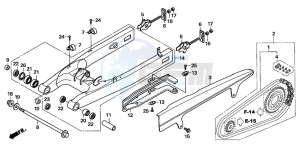 CBF600S drawing SWINGARM