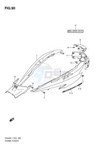 AN400 (E2) Burgman drawing FRAME COVER (AN400ZAL1 E2)